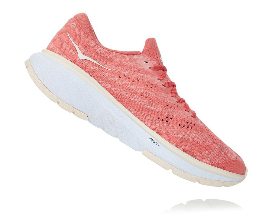 Zapatillas Asfalto Hoka One One Mujer - Cavu 3 - Naranjas/Blancas - QJW106938